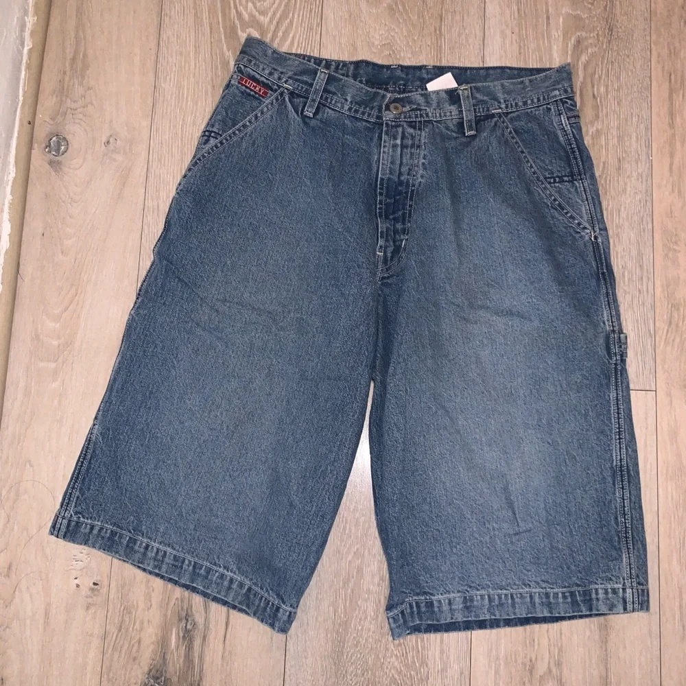 Vintage Lucky Brand Jean Carpenter Shorts Dungarees Made in the USA Size: 32